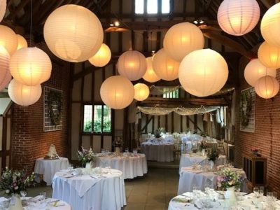 Suffolk barn wedding venue lay out and decoration